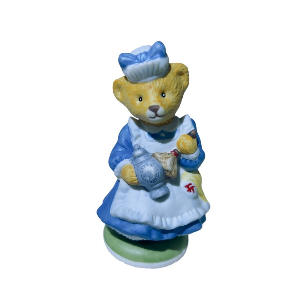 VTG '86 The Franklin Mint 3.5" Francine Hotel Teddington Bear Figurine- Malaysia